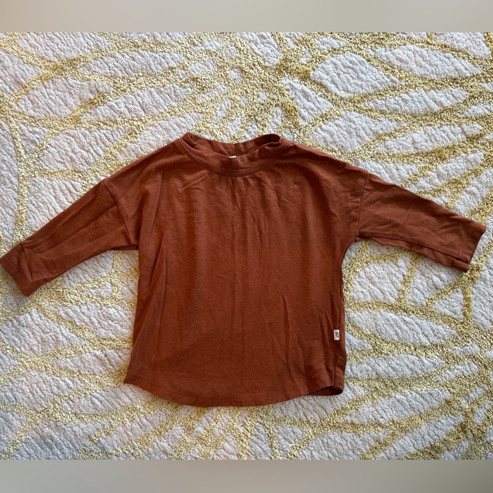 Babysprouts Rust Orange Long Sleeve Shirt 12/18M‎